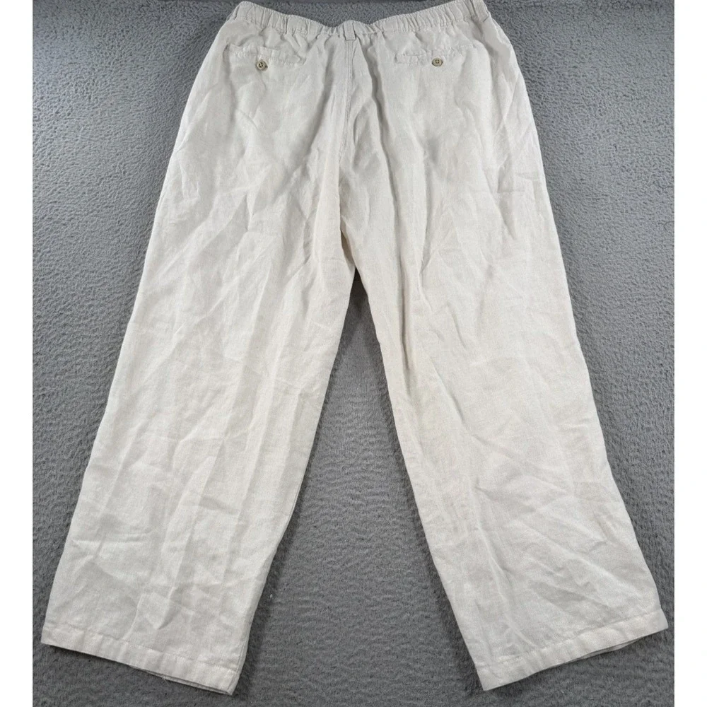 Tommy Bahama Relax Linen Pants Mens Large White Beach Coast Resort Trouser